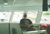 Sitting on the "bridge" of Capt Curt's ship.  Trying to look important.  