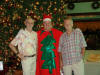 We agree to meet Mike Gilmore at the Marriott for Christmas dinner.  We should have known he'd dress for the occasion.