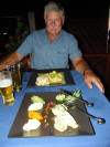 At a french restaurant on the water.  half of it is mine.  
