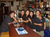 The wonderful staff of the Legends bar.