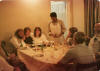 Mella's B'day Party, Pewarwar, Sept 1986.  l to r:  Scott B., Mike, Mella, GLC, Sam, Toni, Bob, Bill.   
