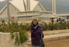"Dr" Becky in front of the large mosque in Islamabad