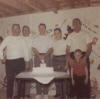 Jim Treganza, Bob Gooden, Lynn McFadden, Craig Gooden, George Briffett & Kevin Briffett.  Christmas circa 1964                